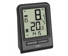 TFA-Dostmann Prisme Thermomètre Radio, Noir, 7 x 4 x 9 cm