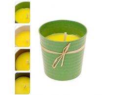 Citronella Candle 07934 Bougie Citronnelle avec Pot Coloris Aleatoire 9,5 x 9,5 cm