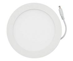 Plafonnier LED - 12 W - Blanc chaud (~ 3000 K) - Plafonnier rond plat - Blanc chaud 12 Watt Blanc neutre