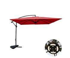 Le Sirius : Parasol carré terracotta 3x3