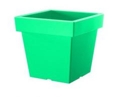 Prosper Plast dlofl200–320U Pot de Fleurs carré Bas Turquoise 19,3 x 19,3 x 18,1 cm