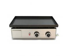 Simogas Plancha gaz Estival Prima 60 Plaque Acier 60 cm 6-8 Personnes, INOX