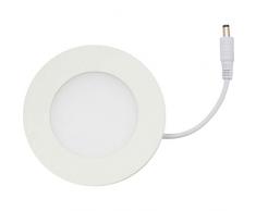 Plafonnier LED - 12 W - Blanc chaud (~ 3000 K) - Plafonnier rond plat - Blanc chaud 4 Watt Blanc neutre