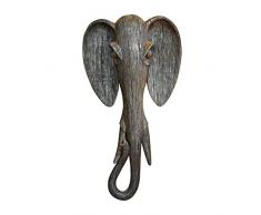 Design Toscano Sculpture murale masque d’éléphant des savanes, multicolore