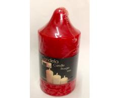 DUE ESSE CHRISTMAS SRL 1 pièce Bougie Rouge 10 cm diamètre 5 cm Bougies cirées Bougies décoratives