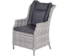 Garden Impressions Osborne Fauteuil, Gris Nuageux/Noir Réflexe