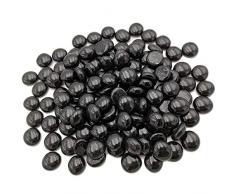 Armena Pierres décoratives en Verre Noir 17-20 mm 300 g (env. 75 pièces)