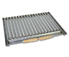 Flores Cortés 38910 Grille pour barbecue griller en inoxydable avec inédit, 47 x 37 x 2 cm, couleur inox