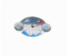 Fackelmann Tecno Thermomètre dextérieur avec Ventouse en Plastique, Transparent/Multicolore, 12x11,7x1,4 cm