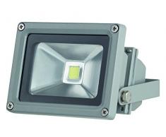 Perel Puce Epistar Projecteur LED pour Les außenbereich, 10 W, 6500 K, 12 x 9 x 10 cm, Gris, leda3001cw de G