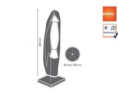 Perel Garden ocpfa Housse de Protection pour Parasol de Maximum Anthracite Ø 350 cm, 260 x 60 x 0,1 cm