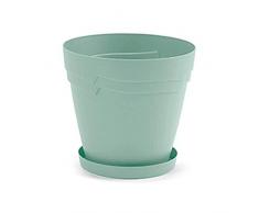 Whitefurze Boston Pot de Fleurs, Plastique, Vert Sauge, 28cm Round Boston Planter