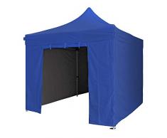 GREADEN Tente Pliante Bleu Marine 3x3m Super Robuste Tube 40mm en Aluminium Bâche 300g/m2 étanche Barnum Pliante + Sac de Transport