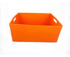 Bac à fleurs et de rangement jardin avec poignées 34L orange - Fabrication française