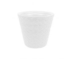 Prosperplast Pot de Fleurs en Plastique Blanc Massif Matuba 40 cm