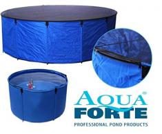 AQUAFORTE Bac Flexi Bowl Pliable Diamètre 90 x 60, Bleu, avec Filet de Protection pour et Pochette Pratique