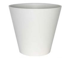 Ivyline Artstone Pot de Fleurs, Bac à Plante Claire, résistant au Gel et ultraléger, Blanc, 22x20cm