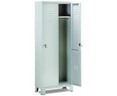 GARDEN FRIEND A1844012 Armoire vestiaire 2 Places, 180 x 33 x 68,5 cm, Gris