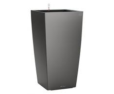 LECHUZA Premium Cubico 50 Pot de Fleurs en métal Charbon