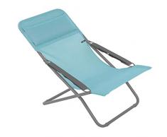 Lafuma Chaise longue, Pliable et réglable, Transabed, Batyline, Couleur: Lac, LFM2863-8553