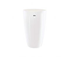 Elho Brussels Diamond Rond Haut 40 - Pot De Fleurs - Blanc - Intérieur - Ø 39 x H 71.5 cm