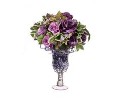 Closer2Nature Bouquet de Roses artificielles Violet 55 cm