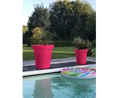 PlastUp Rotomoulage Pot de Fleurs Rose 75L Delight, 60 cm, H: 60cm