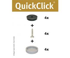 Wagner QuickClick® Chaise Patins//Set de 4 à Visser//Hyper – Diamètre 17 mm – 15809300