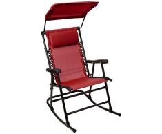 AmazonBasics Fauteuil à bascule pliant avec pare-soleil - Rouge