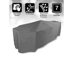 Bosmere Products Ltd np035 320 x 130 x 94 cm Housse pour Salon de Jardin Rectangulaire – 8 sièges – Gris (1)