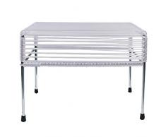 Innit 08–03–15 Adam Clair Tissage Ottoman avec Cadre chromé, Multicolore, 20 x 16 x 15 cm