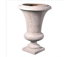 Design Toscano Viennois Vase décoratif, Résine, Ivoire, 72,5 x 72,5 x 103 cm
