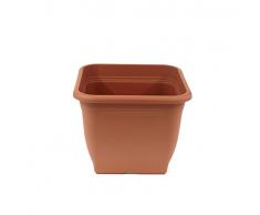 greemotion Pot de fleurs carré en plastique 33x33 14,5L - Pot pour plantes extérieures et intérieures - Pot de jardin couleur terre cuite résistant au gel et aux UV