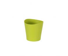 greemotion Petit pot de fleur vert 12,5 cm - Pot pour orchidée - Pot de plante aromatique - Petit pot de fleur en plastique - Pot de fleur déco pour l’intérieur
