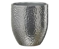 Soendgen 0120/0014/1874 Boston Metal Vase à orchidée en céramique Argenté 13 x 13 x 14 cm