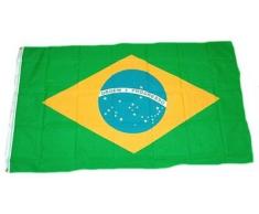 FahnenMax Drapeau King Brésil Drapeau/Drapeau – Résistant aux intempéries, Multicolore, 150 x 90 x 1 cm