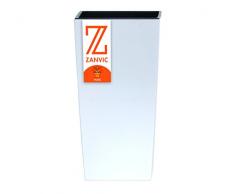 ZANVIC Pot de Fleurs en Plastique carré de Hauteur 75 cm, Blanc, 40 x 40 x 75 cm, ZA15