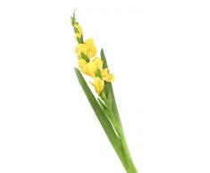 Floral Elegance F075YL - Glaïeul artificiel jaune de 118 cm