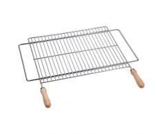 Sauvic 02820 Grille de Barbecue Universelle Inoxydable 70/80 x 40 cm - Largeur extensible de 72 à 82 cm