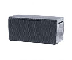 Keter 17202586 Capri Coussin Boîte, Gris, 123 x 53.5 x 57 cm