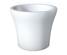 Scheurich No1 Style Pot de Fleurs Haut, Plastique, Pure White, Ø 35 cm, Höhe 30 cm
