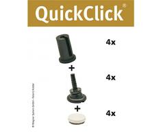 Wagner QuickClick® Chaise Patins Silencer//Lot de 4 Tubes à Brancher dans Rond//Duo – Diamètre Intérieur 17 mm/Diamètre extérieur : 20 mm – 15782300