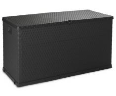 Toomax Coffre à coussins - Malle de rangement 420 L, Rattan Polypropylène Anthracite - ART162A