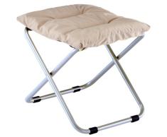 fiam 028S BIBE Repose Pieds de Jardin Aluminium Blanc/Beige 58 x 50 x 46 cm