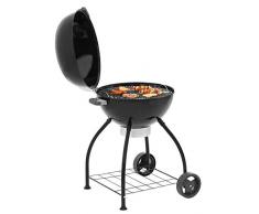 Dehner Vancouver 60 Barbecue à Charbon de Bois Dimensions : 105 x 76 x 75 cm, Surface de Cuisson : Ø 60 cm, Aluminium/Acier Inoxydable/métal, Noir