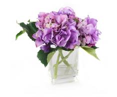 Floral Elegance FP018LC - Hortensia artificiel mauve de 18 cm