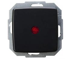 Kopp 586650086 Commutateur de contrôle avec lentille et lampe glimme, 10 AX, 250 V, Rivo Anthracite