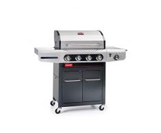 Barbecook 2239241002 Siesta 412 Barbecue à gaz sans Planche Métal Gris 142 x 55,6 x 118 cm
