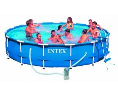 Intex Piscine hors-sol cadre métal avec épurateur 305 x 76 cm bleu