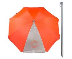 AKTIVE Parasol Filtre uv-220 CM diámetro-Naranja néon (colorbaby 85298)